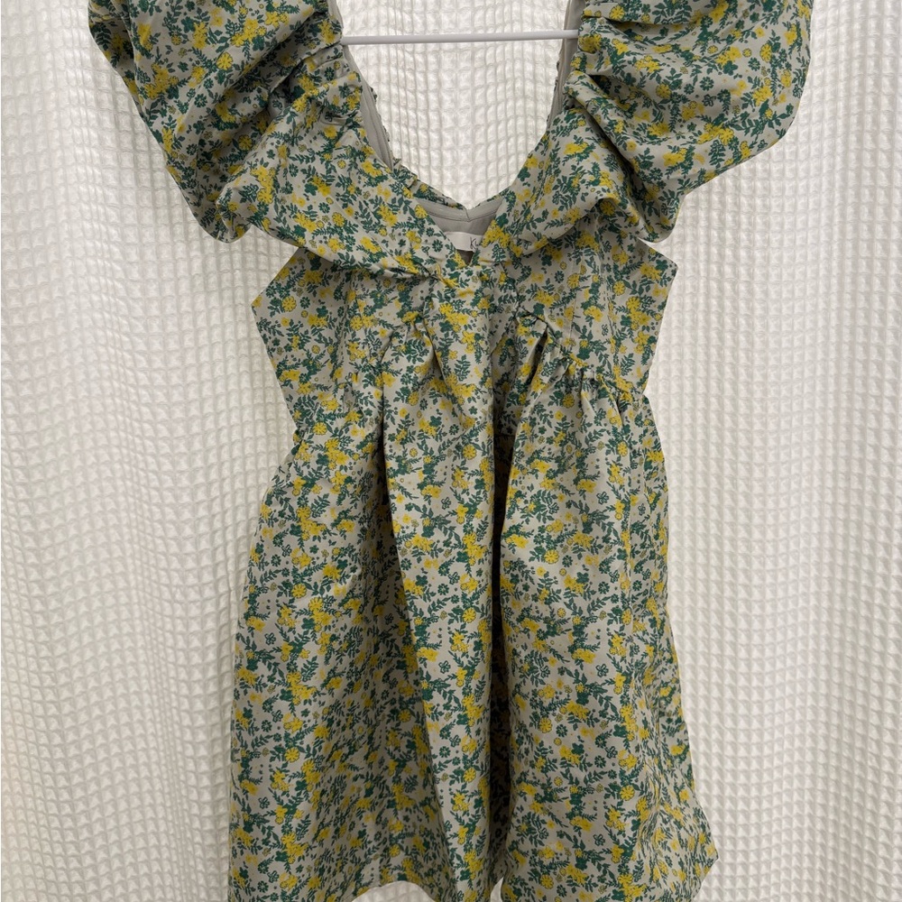Elegant Floral Ruffle Mini Dress